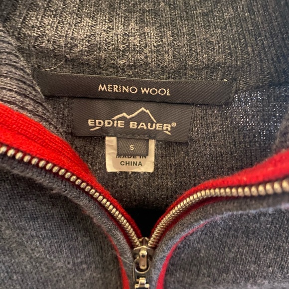 Eddie Bauer Merino Wool Zip Up Sweater - Picture 4 of 4
